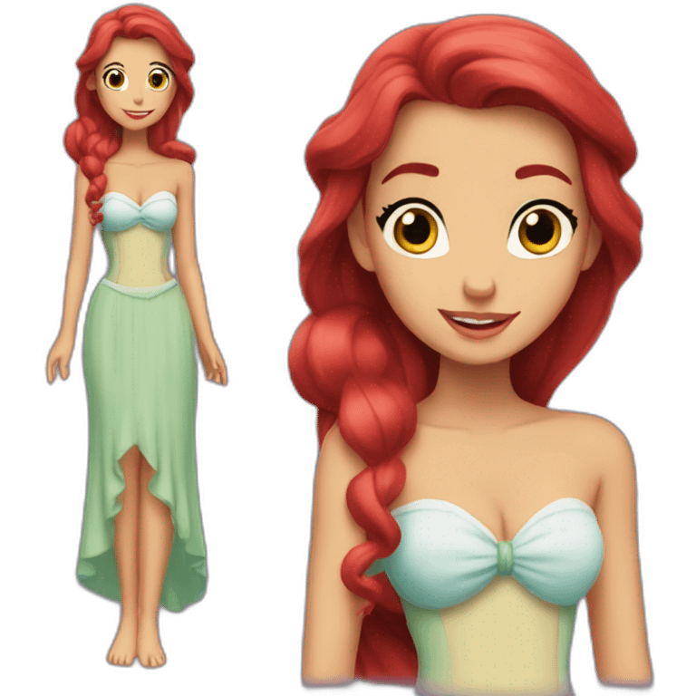 Ariel Disney with just upper body emoji