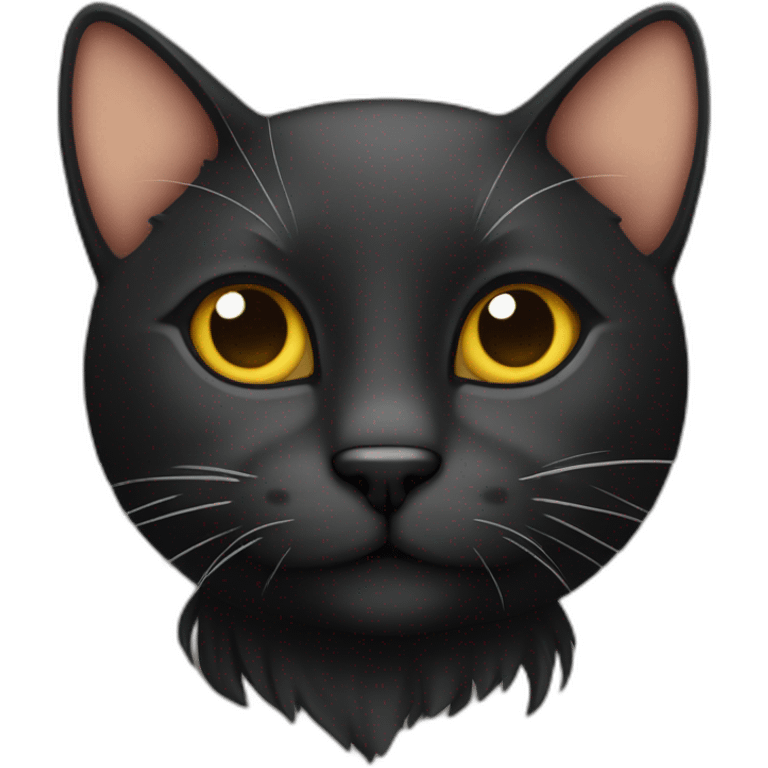 Gato completamente negro y pequeño  emoji