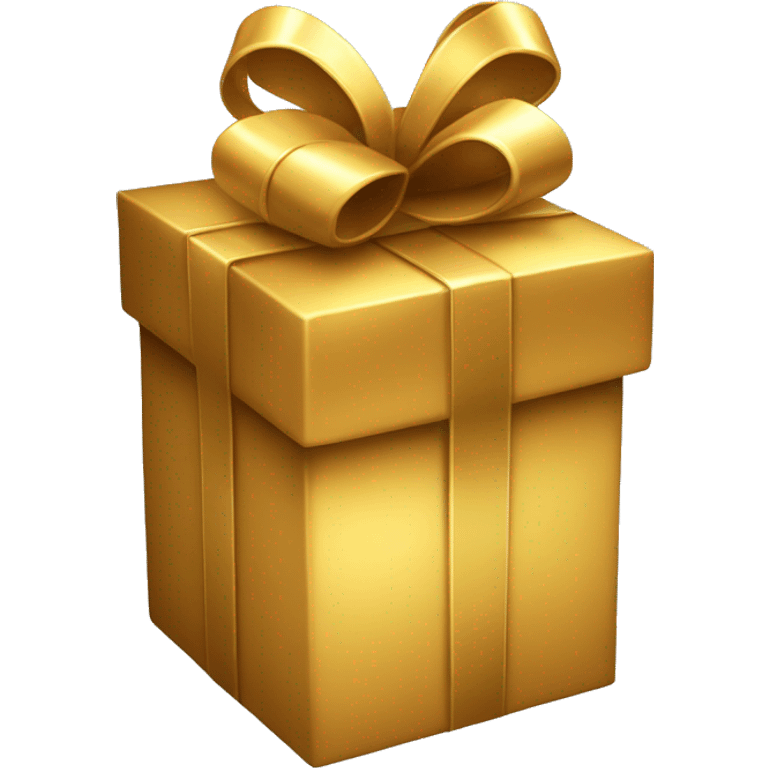 Golden gift box emoji