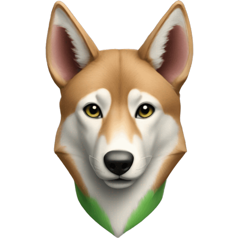 Purple and green Dingo emoji