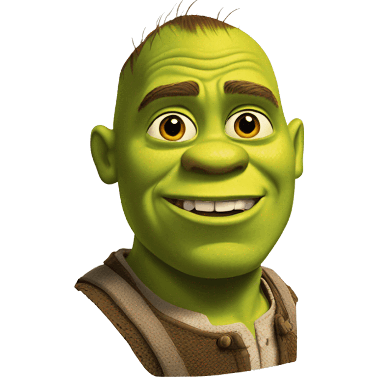 shrek rise his hand, eyes close emoji