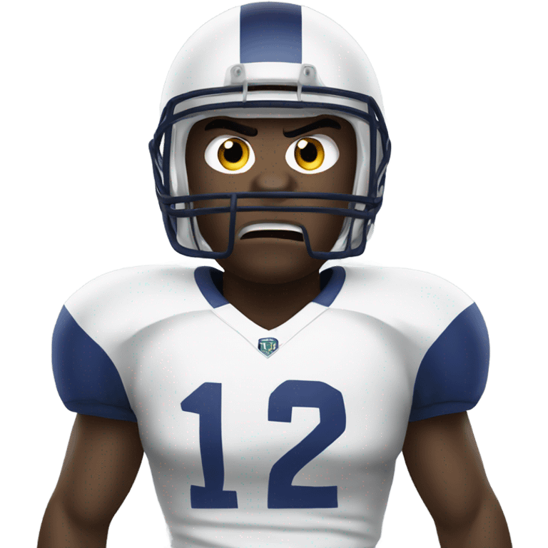 Angry football player emoji