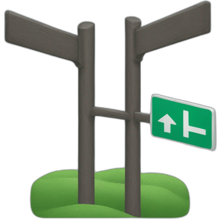 Crossroad sign emoji