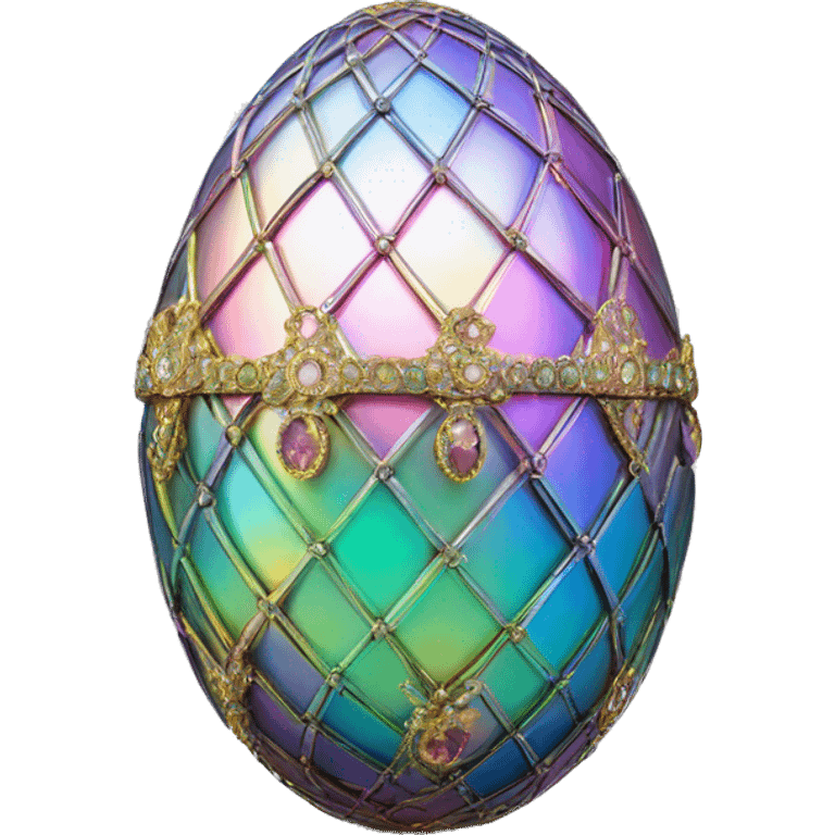 Faberge egg iridescent emoji