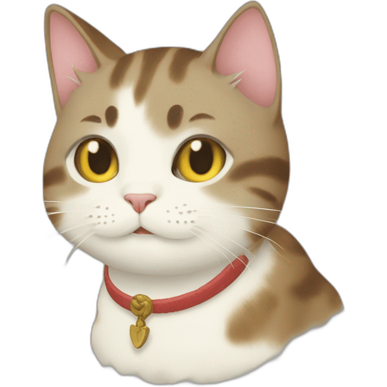 cat love in ghibli emoji