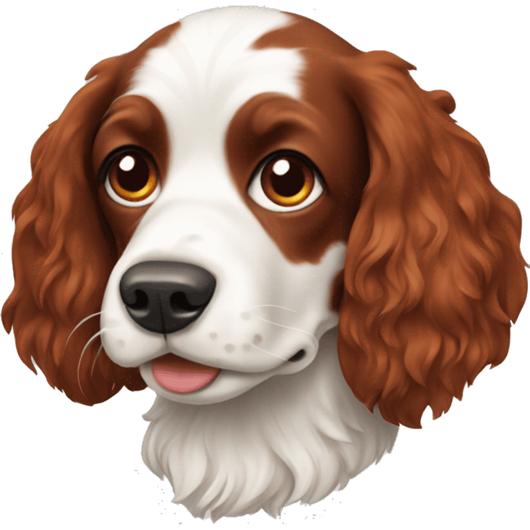 Red and white spaniel emoji