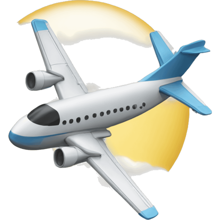 aeroplane with blinfold emoji