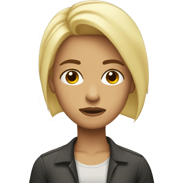 Blonde disappointed  emoji