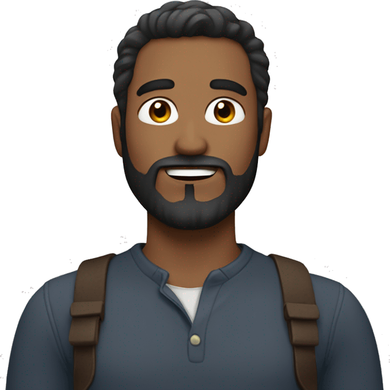 brunete man with beard emoji