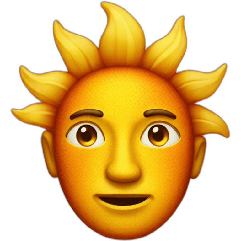 sun burned man emoji