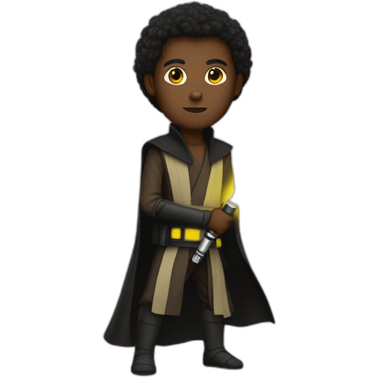 black-jedi-with-yellow-light-saber emoji