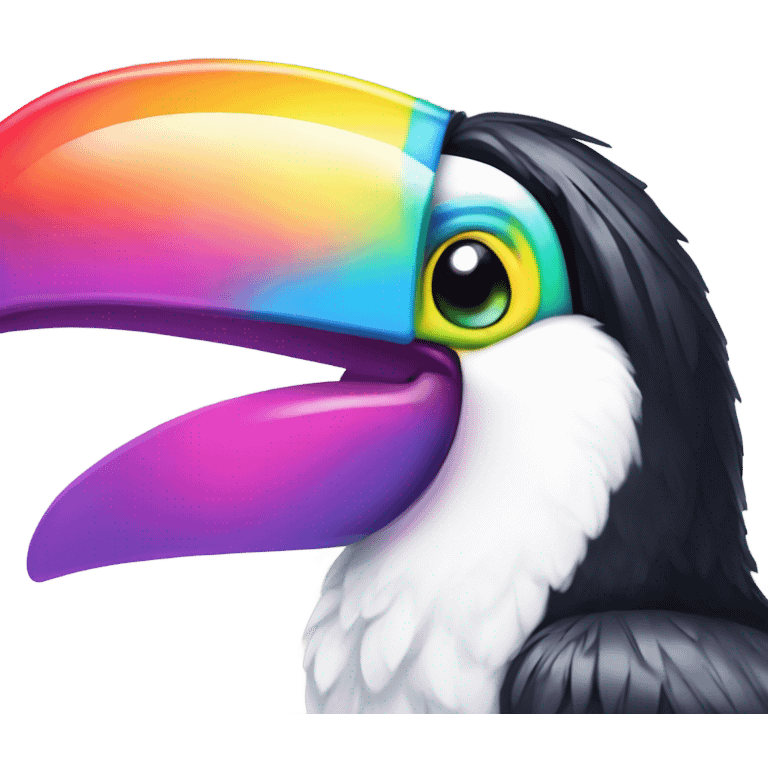 Lisa Frank rainbow toucan  emoji