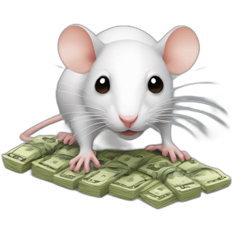 rat with money eyes emoji