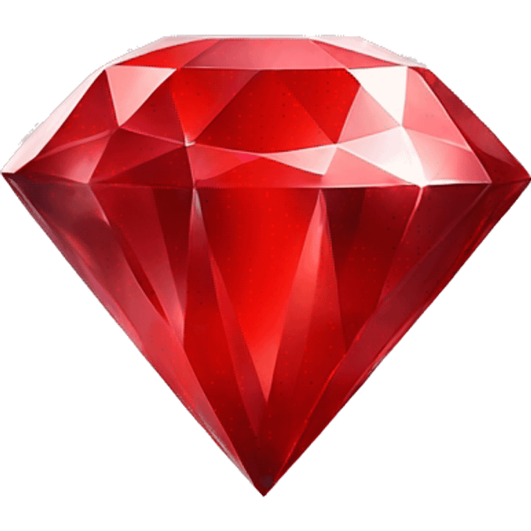 Red shiny diamond ￼ emoji