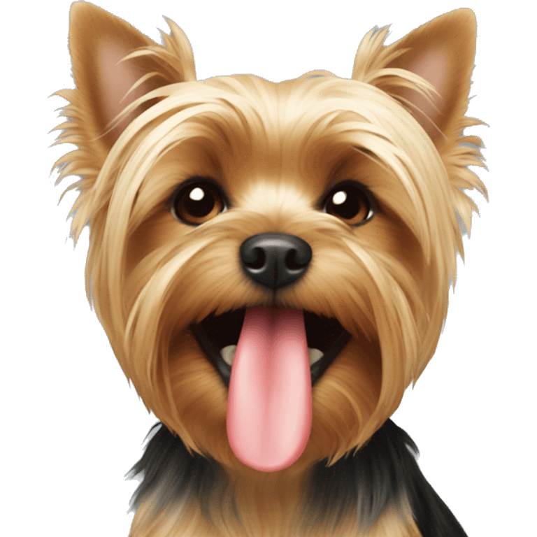 yorkie licking emoji