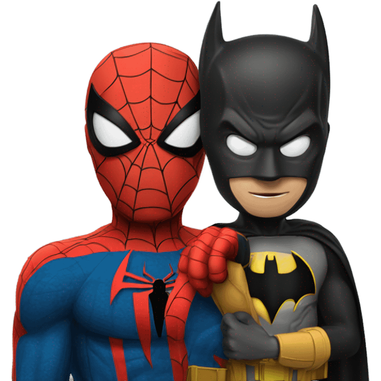 Spider-Man with Batman  emoji