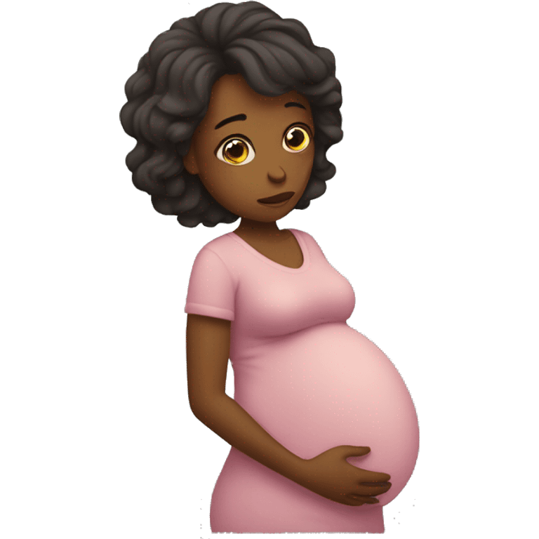 sad pregnant woman emoji