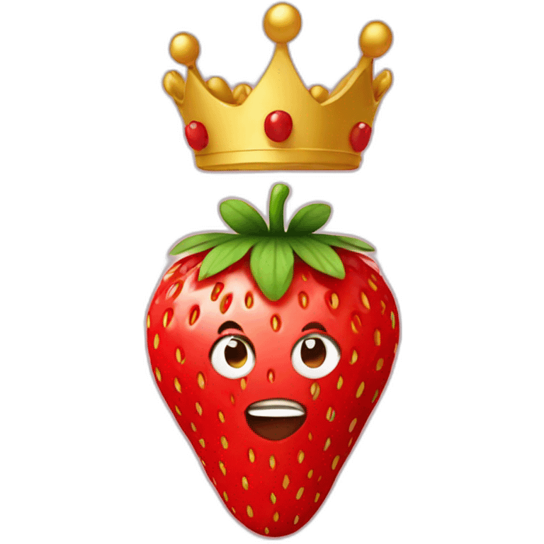 strawberry with crown emoji