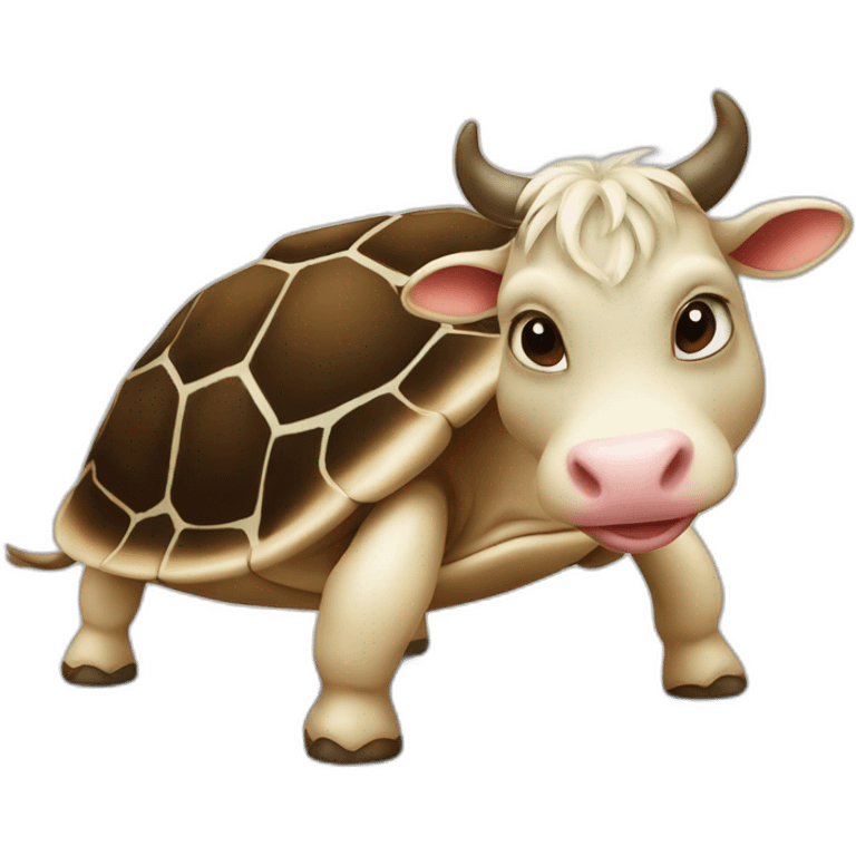 Vache sur tortue emoji