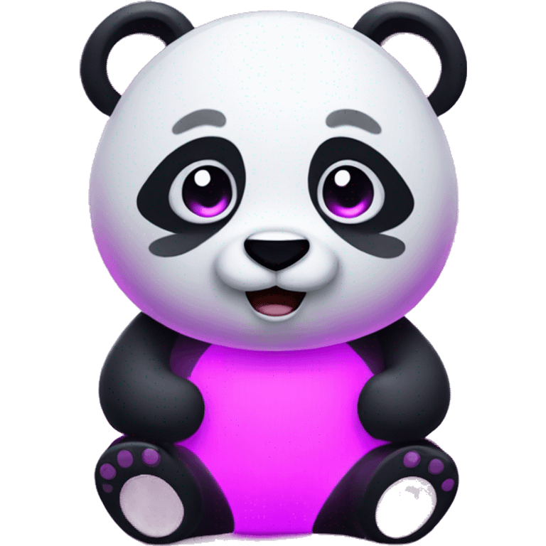 cute neon panda emoji