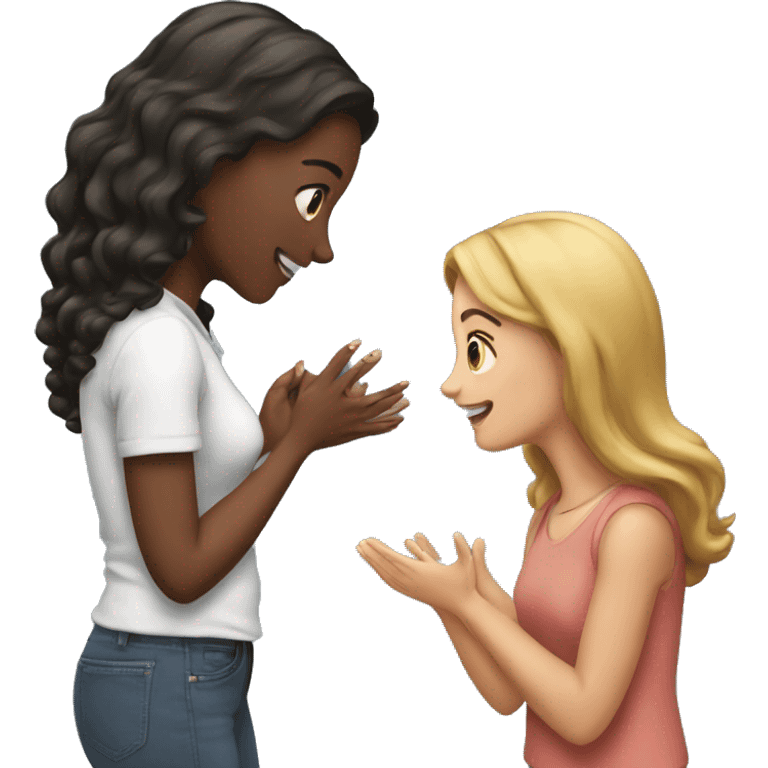 A girl proposing to a girl emoji