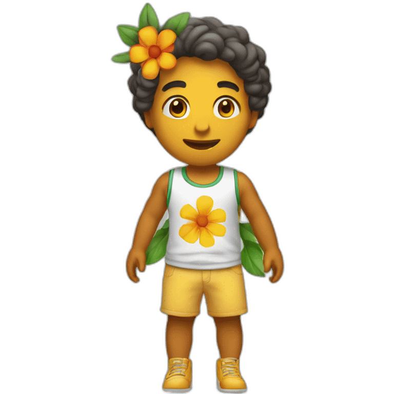 Coração-com flor emoji