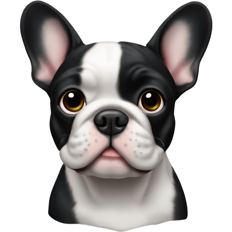 French bulldog black emoji