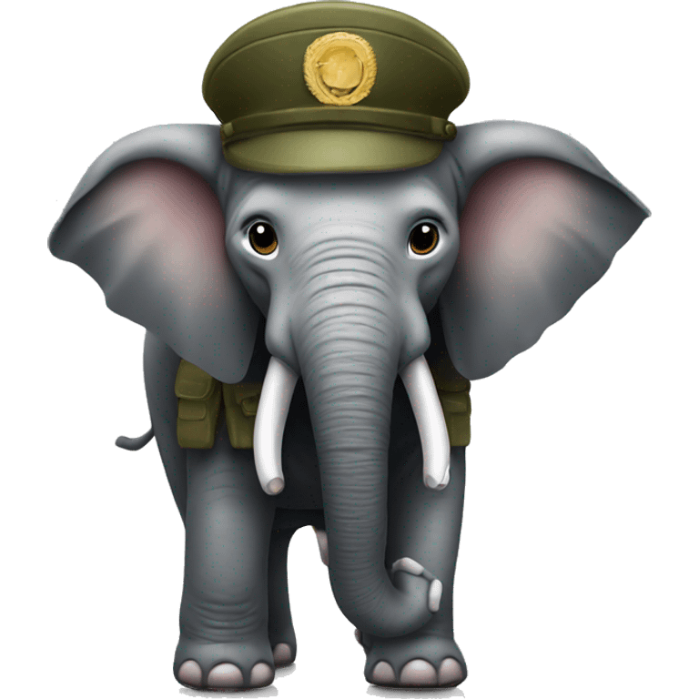 elefant as a soldier emoji