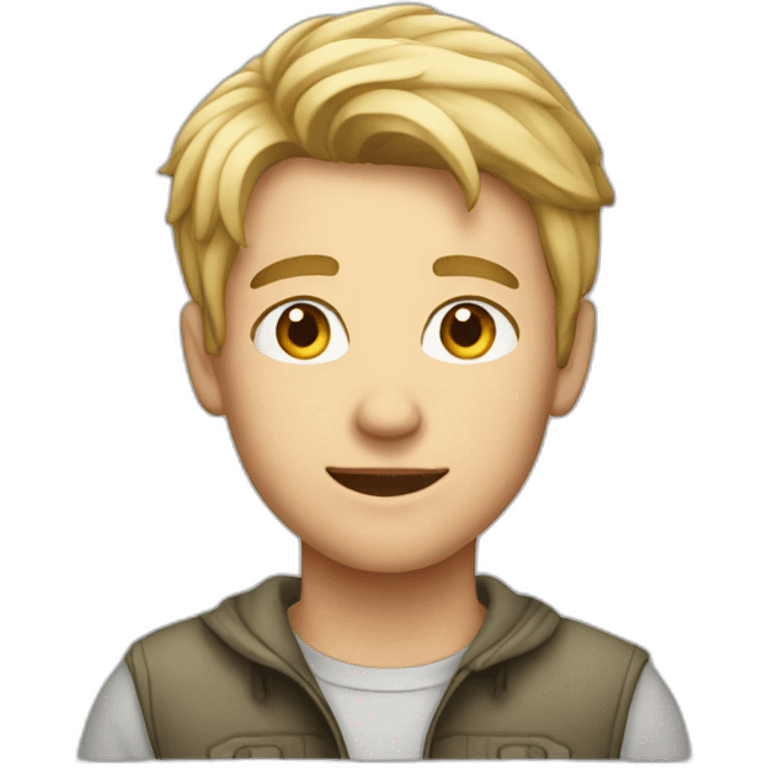 A pretty, light-haired, short-haired young man  emoji