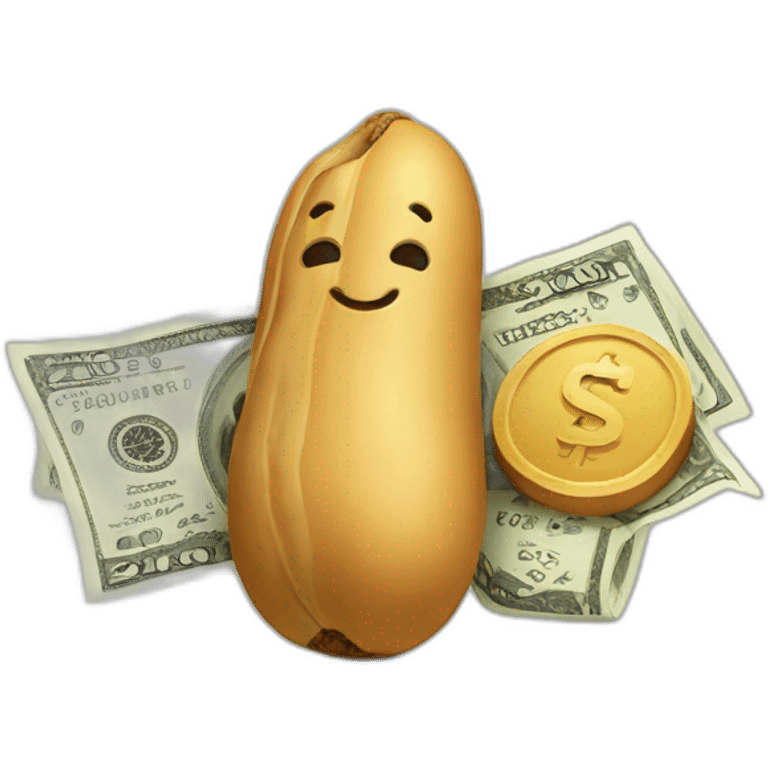 peanut and money emoji