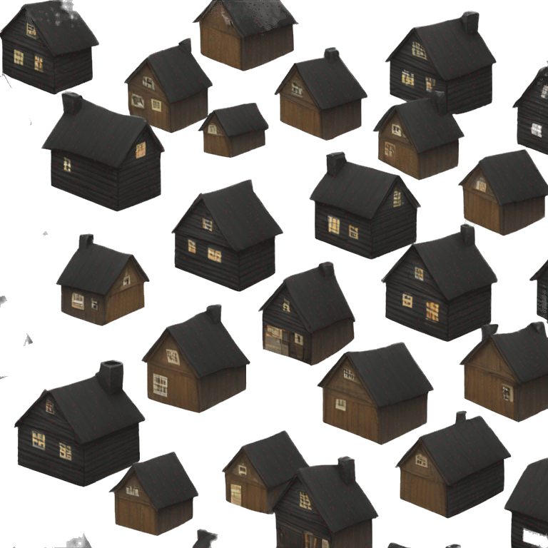 modern black cabin emoji