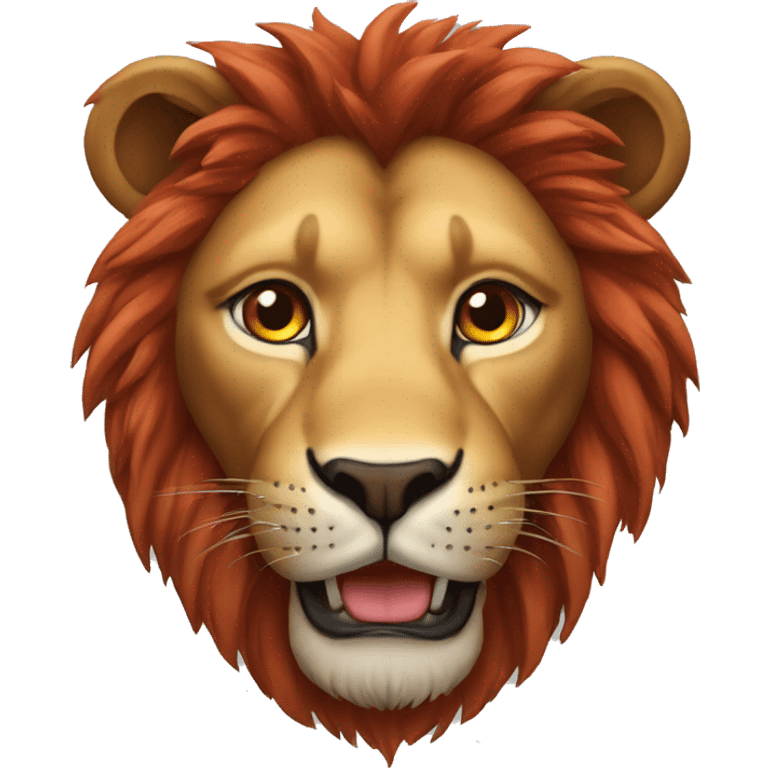 Lion enragé avec des yeux rouges  emoji