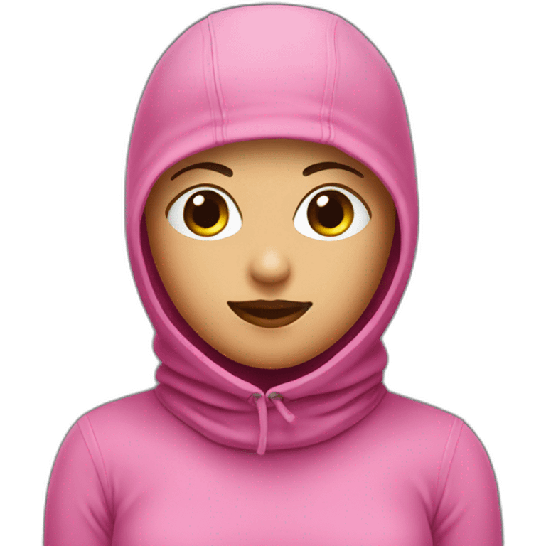 PINK BALACLAVA GIRL emoji