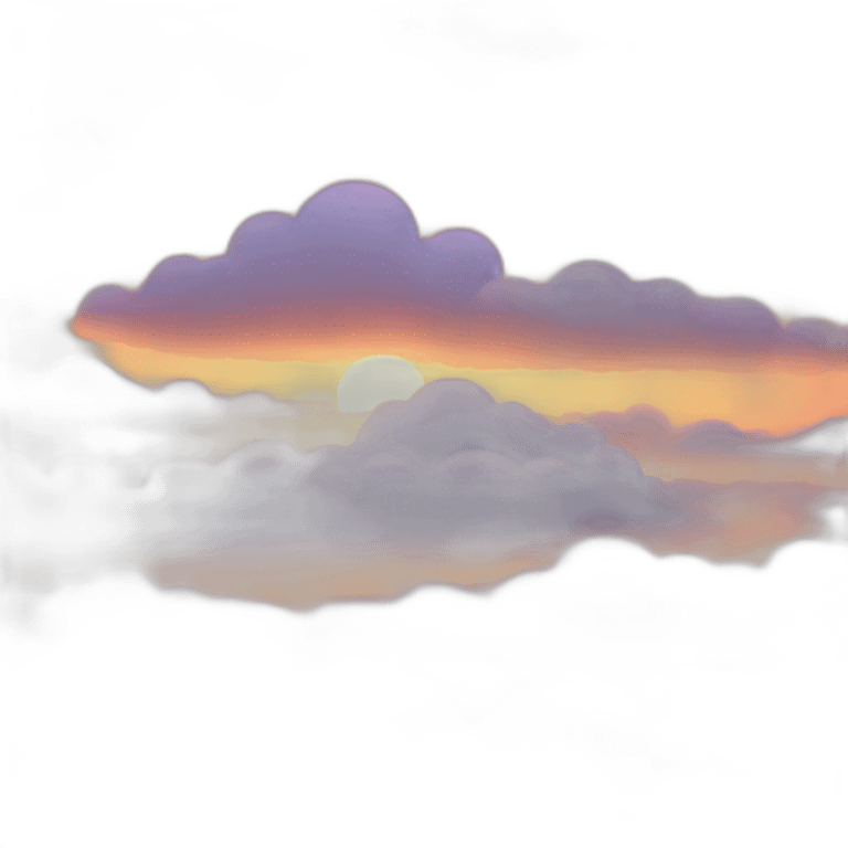 Cloudy sunset emoji