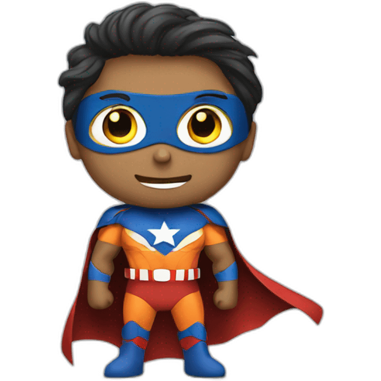 superhero with indian flag colors emoji