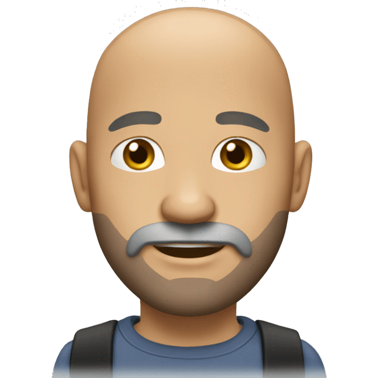 Bald white male with facial hair emoji