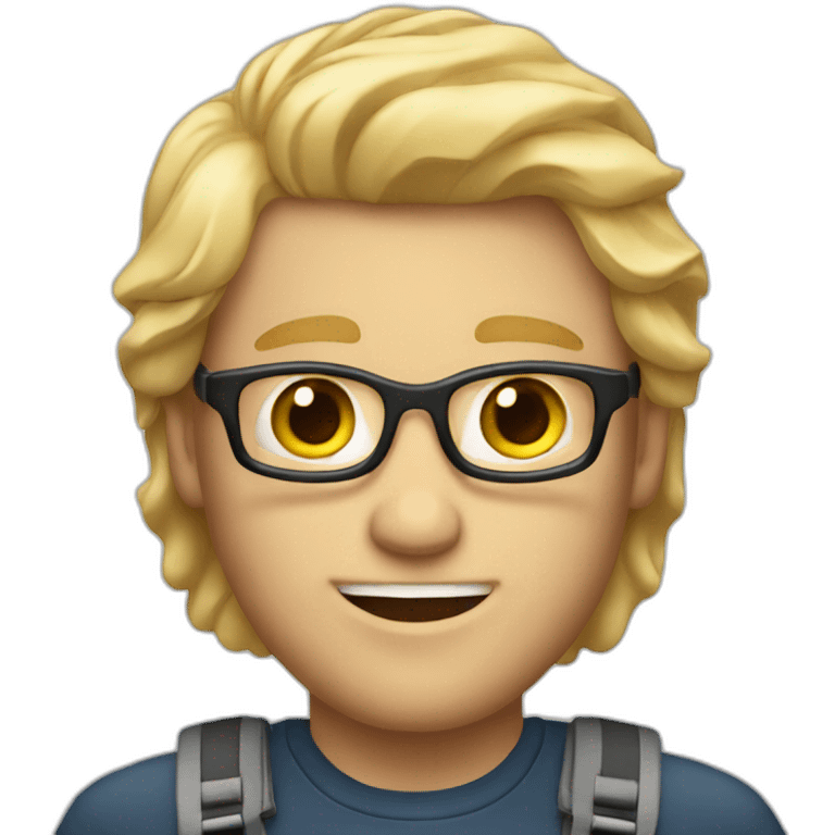 handsome IT guy with blond hair emoji