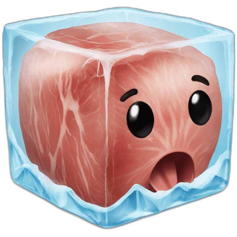 meat in ice cube emoji