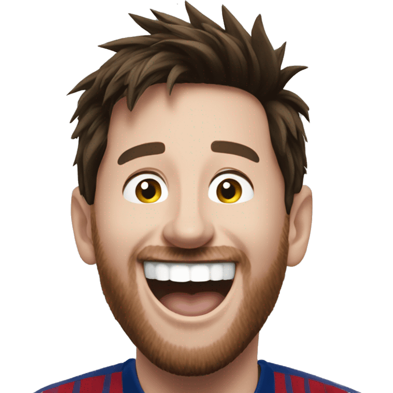 Messi laughing  emoji