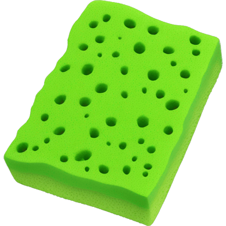 green flat square dish sponge emoji