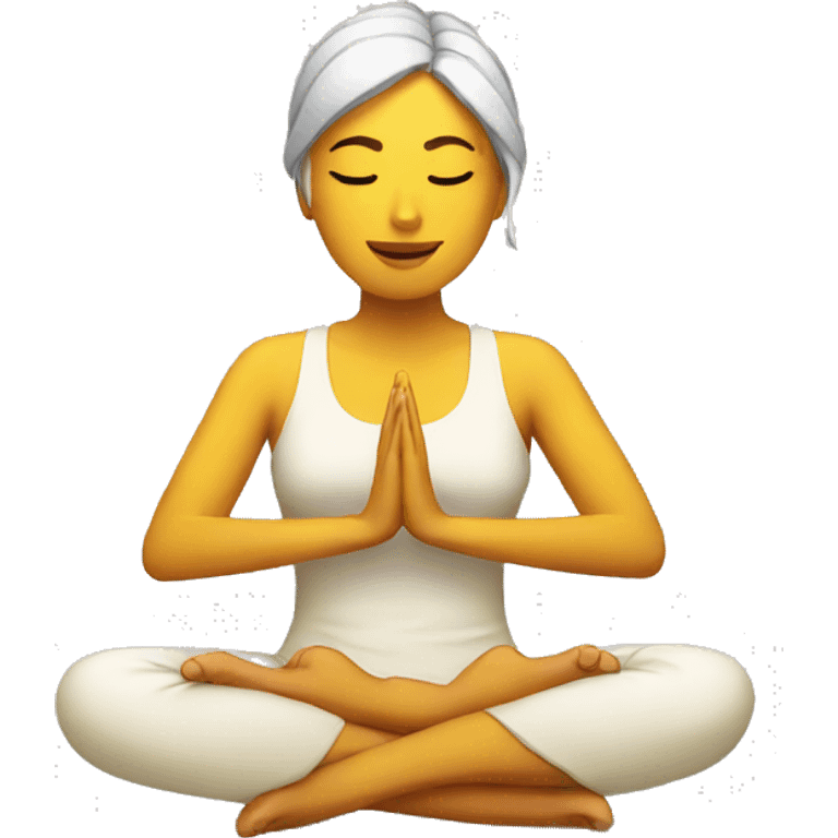 Chica meditando emoji