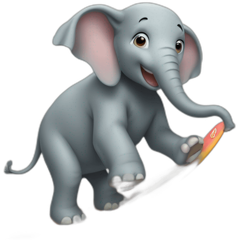 elephant qui surf emoji