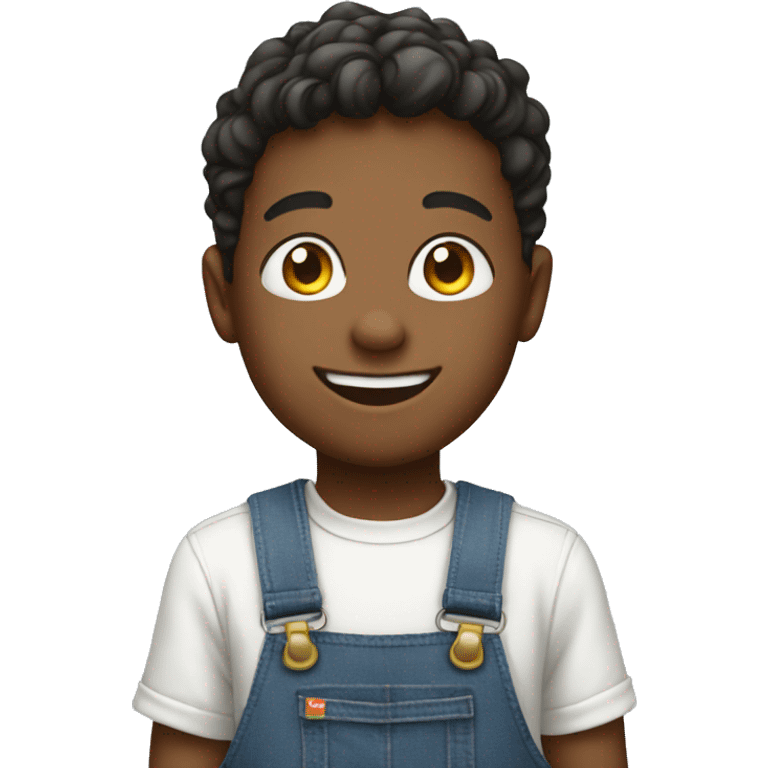 smiling boy in overalls emoji