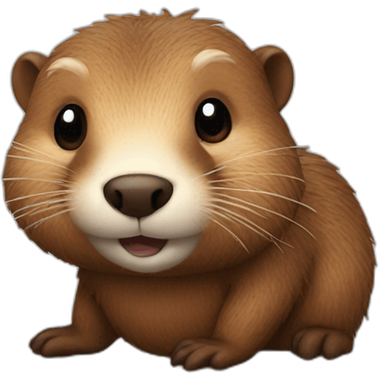 a cuddly beaver emoji