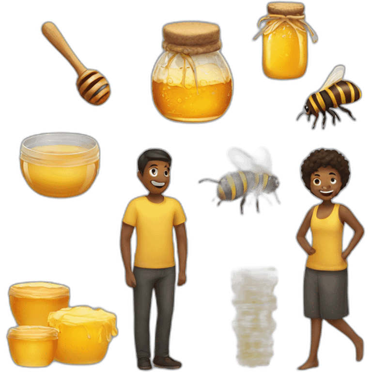 People and honey emoji