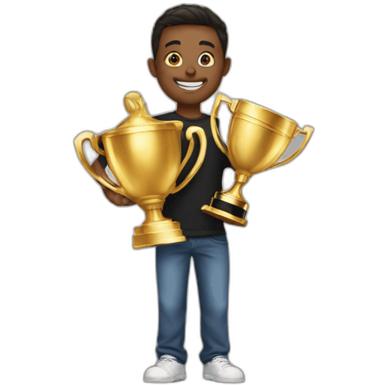 Winners with trophies  emoji