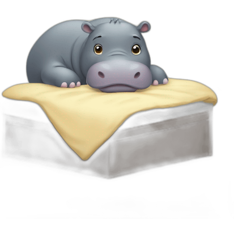 Hippo going to bed emoji