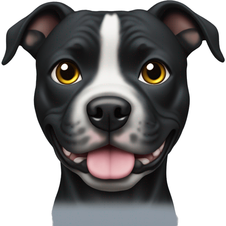 Black Staffordshire bull terrier  emoji