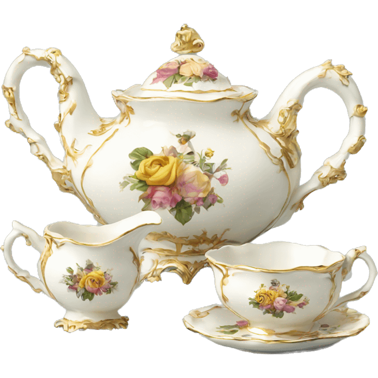 rococo tea set emoji