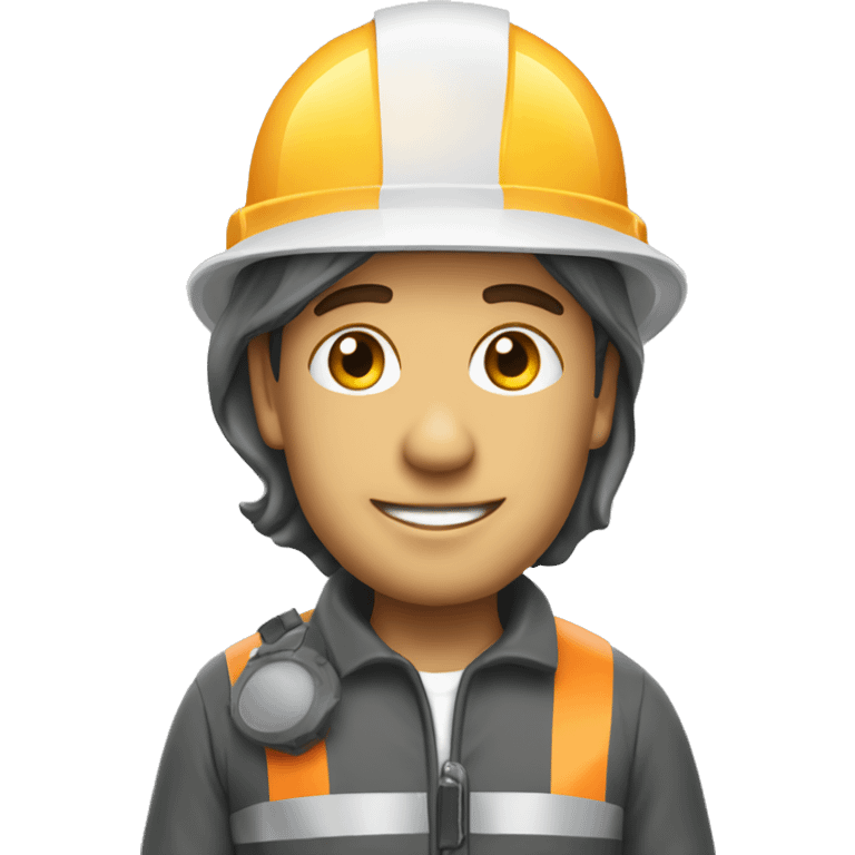 technician with safety helmet emoji